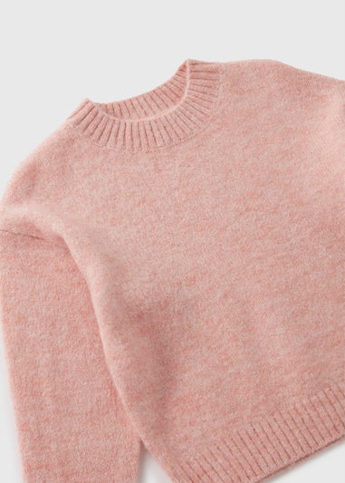 Girls Pink Knitted Jumper (1-7yrs)