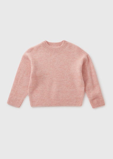 Girls Pink Knitted Jumper (1-7yrs)