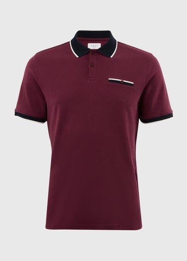 Burgundy Pocket Smart Polo Shirt