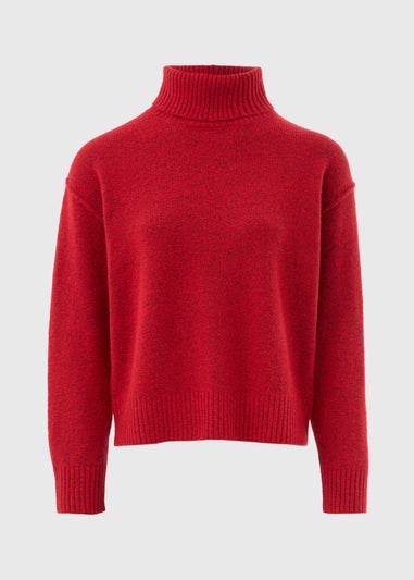 Red Roll Neck Jumper