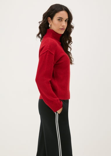 Red Roll Neck Jumper