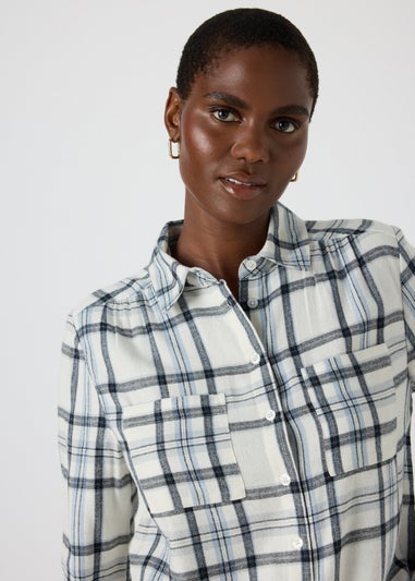 Papaya Petite Cream Check Shirt