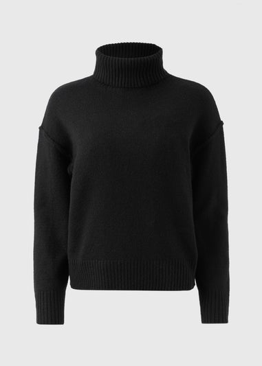 Black Roll Neck Jumper