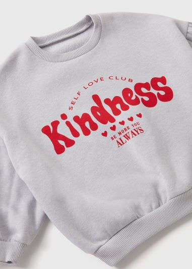 Girls Grey Kindness Sweatshirt (1-7yrs)