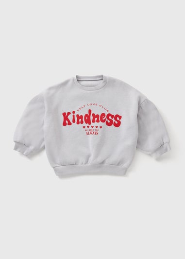 Girls Grey Kindness Sweatshirt (1-7yrs)