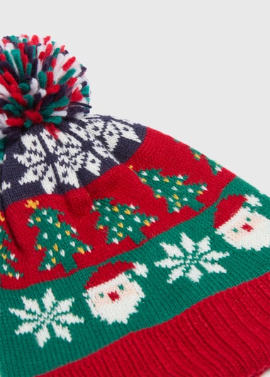 Red Santa Fairisle Beanie