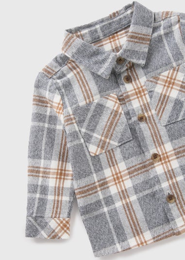 Boys Grey Check Shirt (Newborm-23mths)