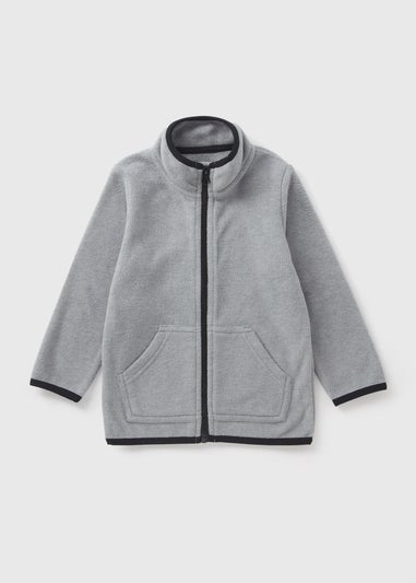 Boys Grey Zip Up Fleece Jacket (1-7yrs)