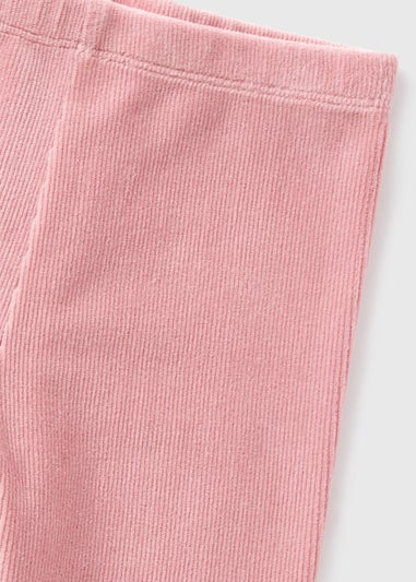 Girls Pink Cord Leggings (1-7yrs)