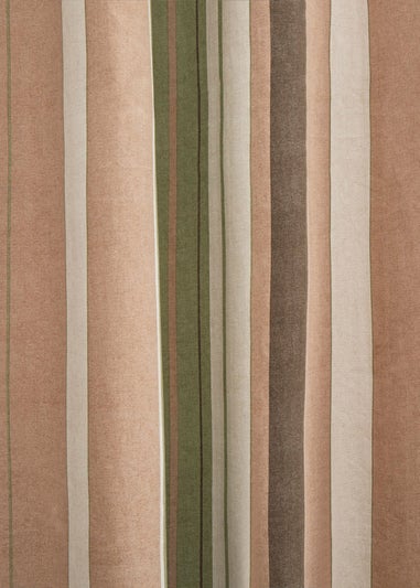 Fusion Whitworth Stripe Green Eyelet Curtains