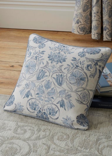 Dreams & Drapes Design Averie Blue Filled Cushion (43cm x 43cm)