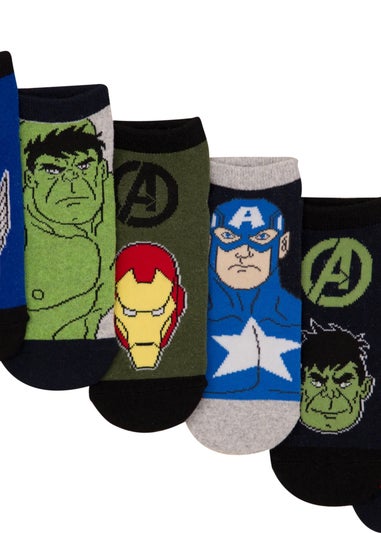Marvel Multi Avengers Boys Characters Socks (Pack of 6)