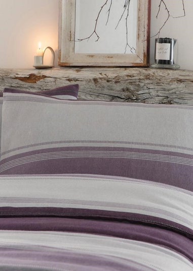 Fusion Plum Betley Brushed Duvet Cover Set