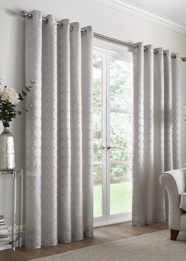 Appletree Boutique Cassina Silver Eyelet Curtains