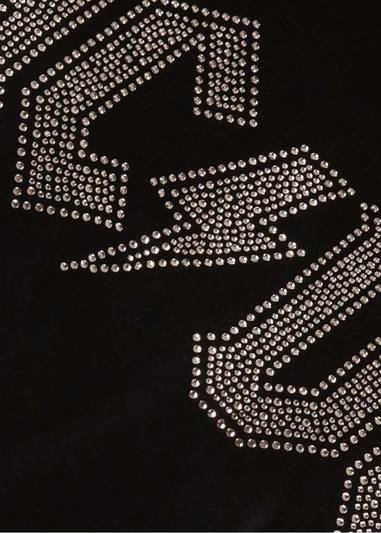 AC/DC Black Diamante Logo T-Shirt