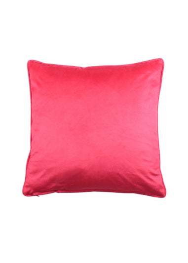 Bedlam On The Move Velvet Blue Filled Cushion (43cm x 43cm)