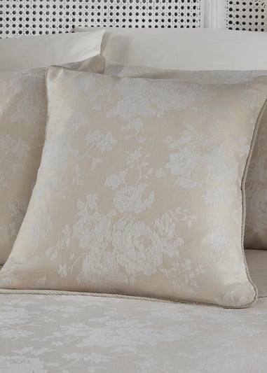 Dreams & Drapes Imelda Jacquard Ivory Filled Cushion (43cm x 43cm)