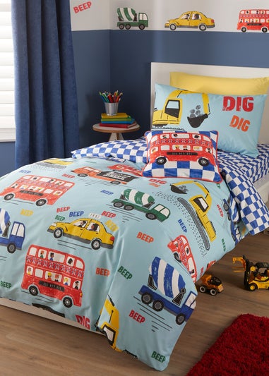 Bedlam On The Move Blue Duvet Cover Set