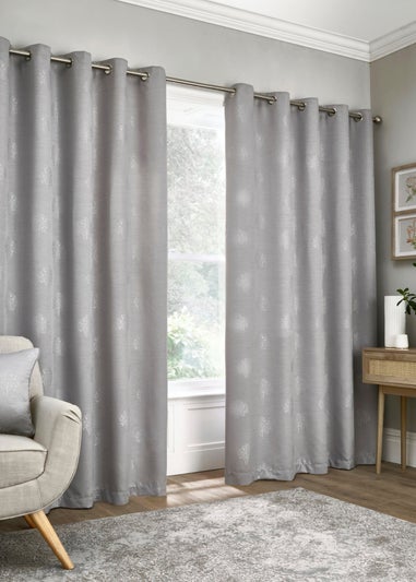 Appletree Loft Harvest Silver Eyelet Curtains