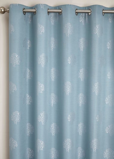 Appletree Loft Harvest Blue Eyelet Curtains