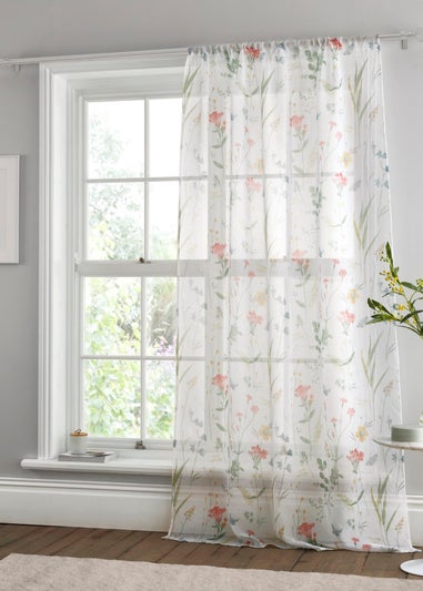 Dreams & Drapes Spring Glade White Voile Panel