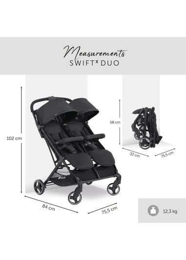 Hauck Black Swift X Duo Double Pushchair