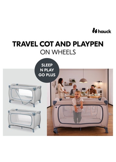 Hauck Dusty Blue Sleep N Play Go Plus Travel Cot