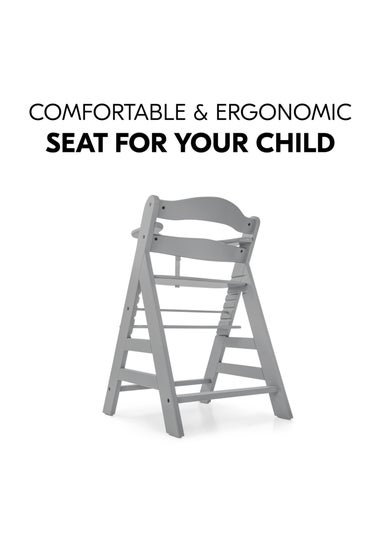 Hauck Grey Alpha+ Wooden Highchair