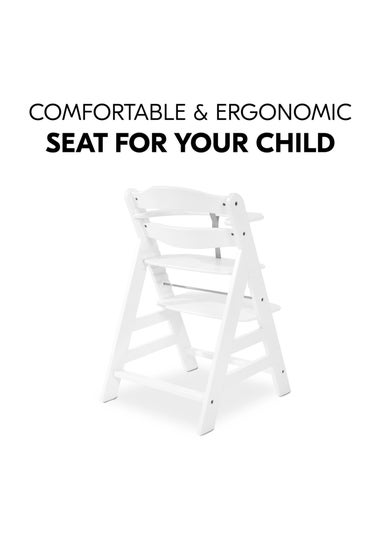 Hauck White Alpha+ Wooden Highchair