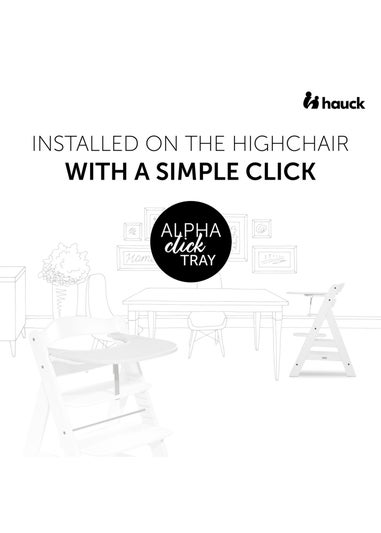 Hauck White Alpha Click Tray