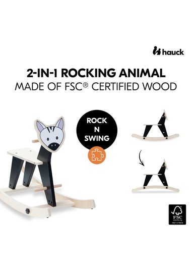 Hauck Zebra Rock N Swing Wooden Rocker