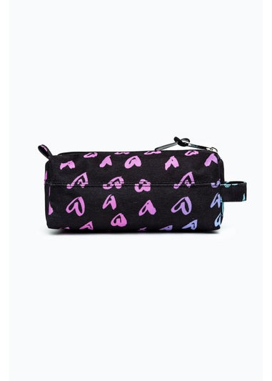 Hype Pink Scribble Heart Crest Pencil Case