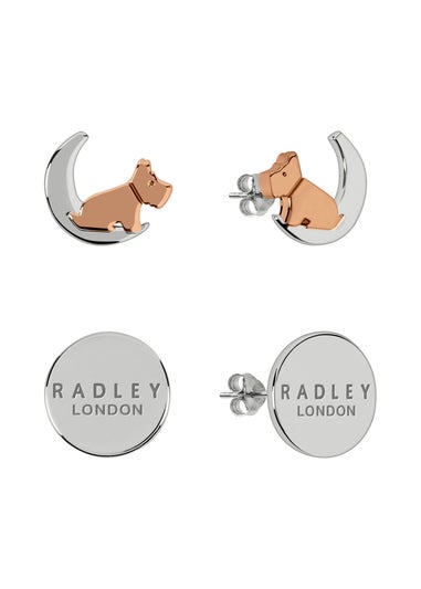 Radley London 18ct Rose Gold/Silver Plated Moon & Stars Earrings