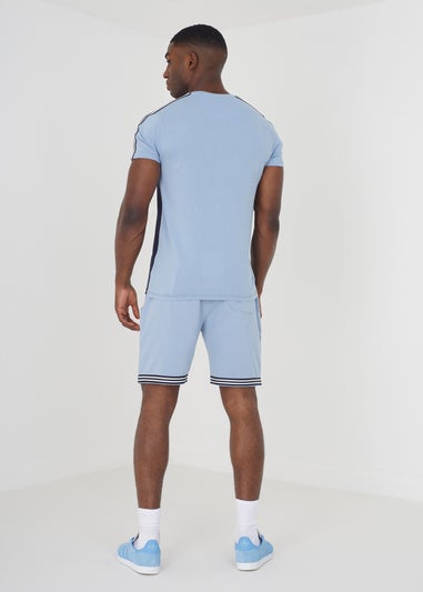 Brave Soul Blue T-Shirt and Shorts Set