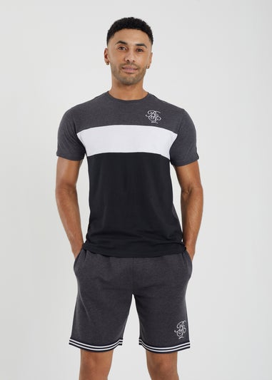 Brave Soul Charcoal T-Shirt and Shorts Set