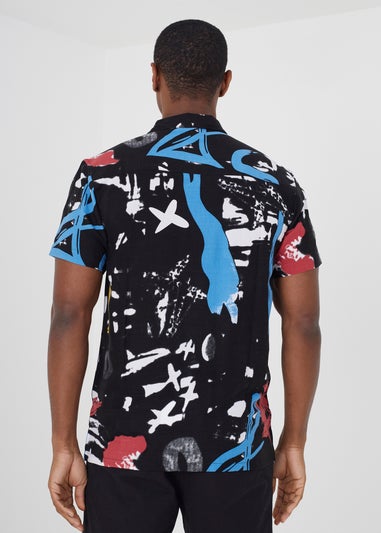 Brave Soul Black Short Sleeve Print Shirt