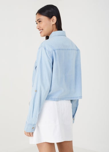 Brave Soul Blue Long Sleeve Denim Shirt