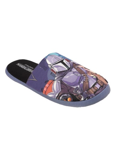 Star Wars Black/Blue The Mandalorian Slippers