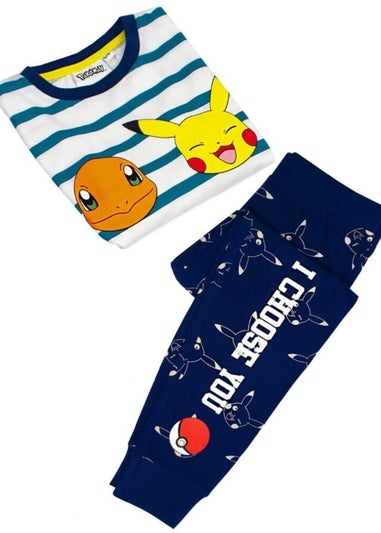 Pokemon Boys White Characters Pyjama Set (4-12yrs)