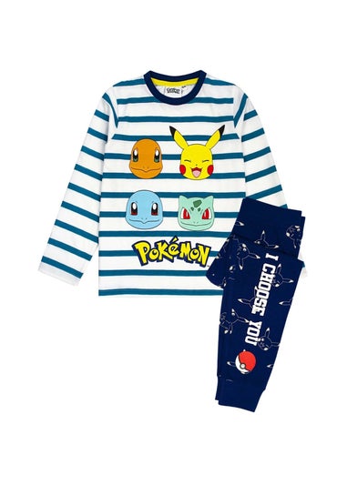 Pokemon Boys White Characters Pyjama Set (4-12yrs)