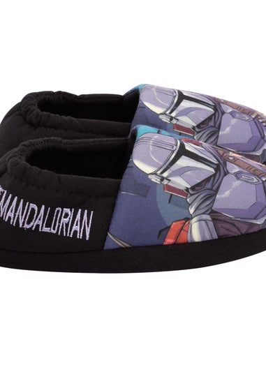 Star Wars Black/Blue Kids The Mandalorian Slippers