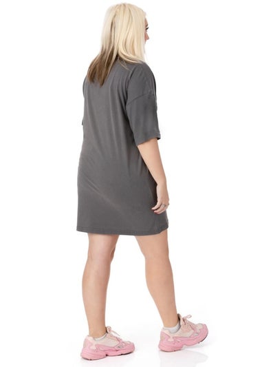 Barbie Grey Oversized T-Shirt Dress