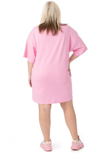 Barbie Pastel Pink Cali Vibes Oversized T-Shirt Dress