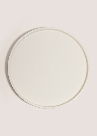 White Round Candle Plate