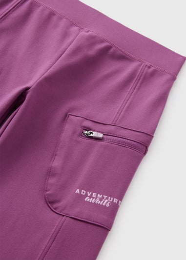 Girls Purple Evergreen Leggings (7-15yrs)