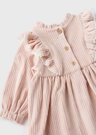 Girls Pink Cord Dress (Newborn-23mths)