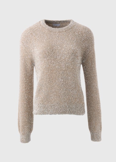 Papaya Petite Cream Tinsel Jumper