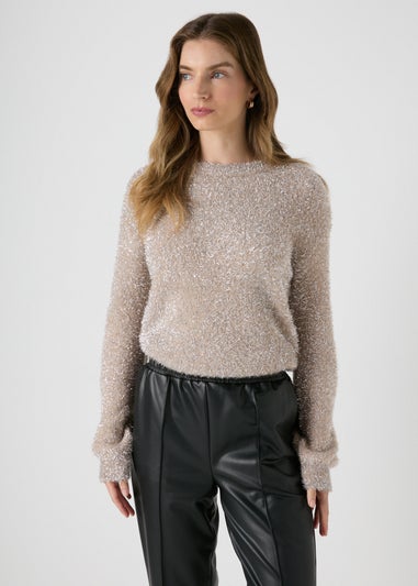 Papaya Petite Cream Tinsel Jumper