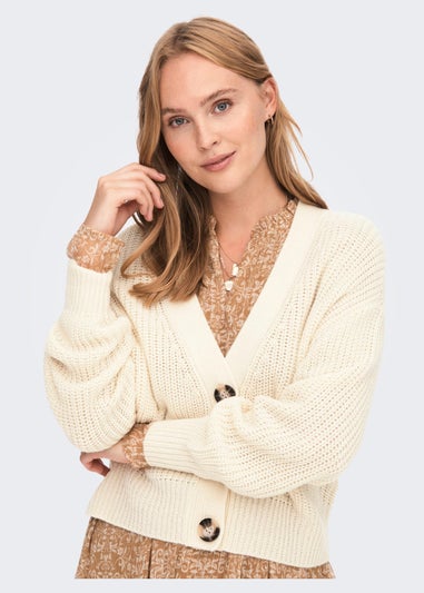 JDY Cream Knitted Cardigan