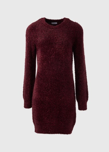 Burgundy Tinsel Knitted Tunic